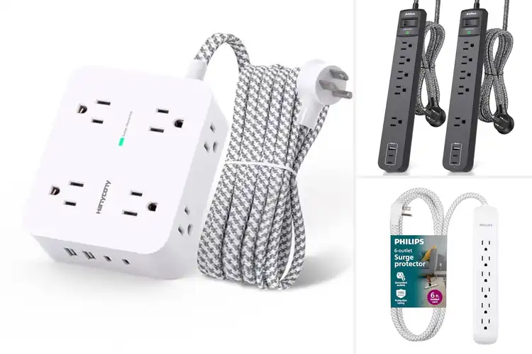 Detailed view of Best Braided Cord Power Strips