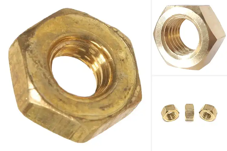 Detailed view of Best Brass Finish Nuts