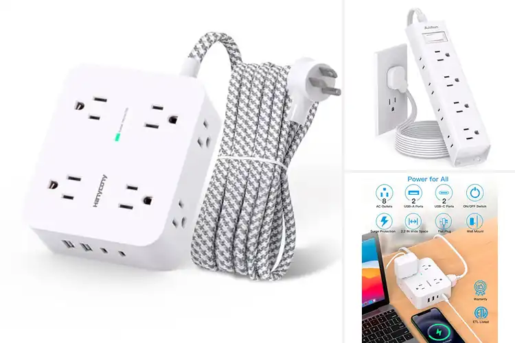 Detailed view of Best Flat Plug Power Strips: Top 10 for Safe & Efficient Use