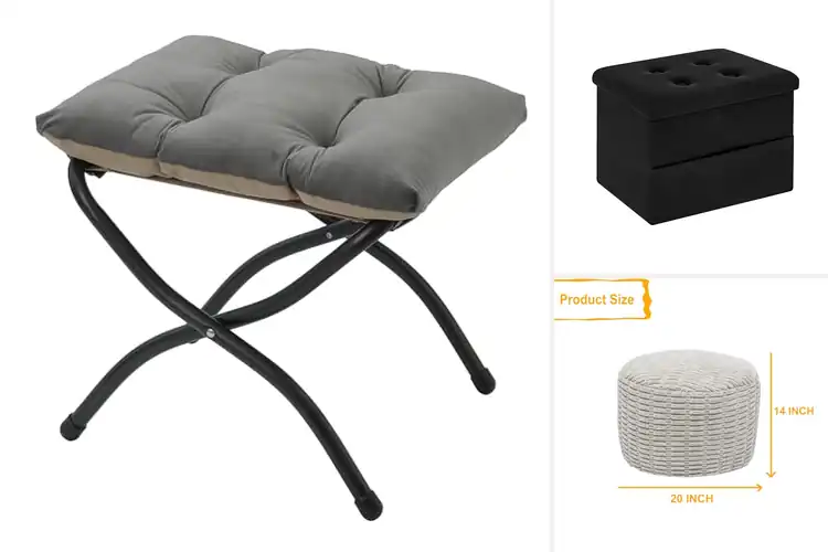 Detailed view of best foot rests for couch