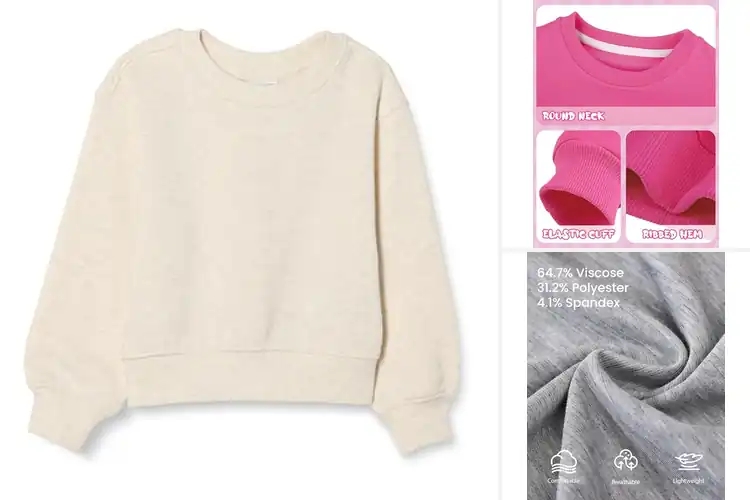 Detailed view of Best Girls Crewneck Sweatshirts: Soft, Cozy, Perfect Fit