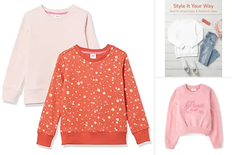 Detailed view of Best Girls Long Sleeve Sweatshirts: Top Cozy & Stylish Picks