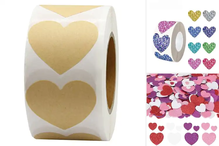 Detailed view of Best Heart Gift Wrapping Stickers