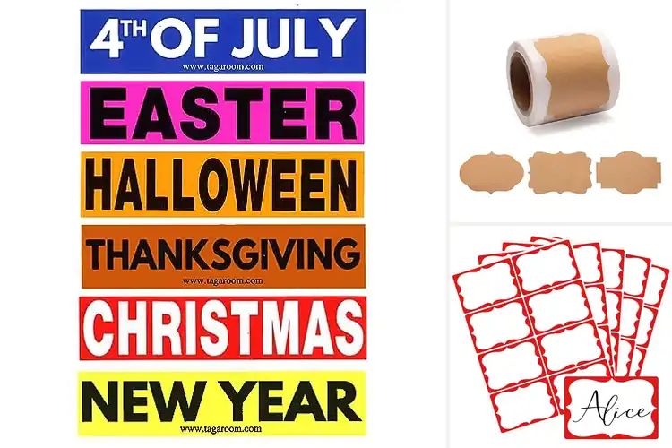 Detailed view of Best Holiday Label Stickers
