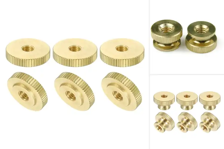 Detailed view of Best Knurled Brass Nuts