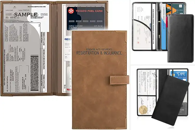 Detailed view of Best Leather Car Glove Box Organizer