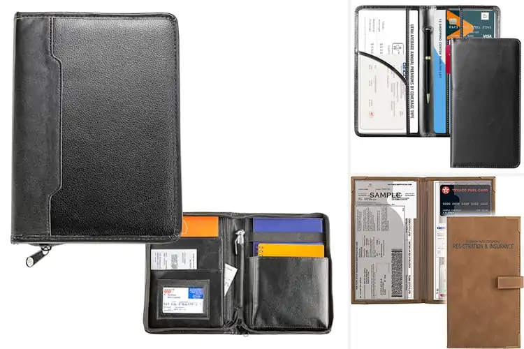 Detailed view of Best Leather Glove Box Organizer
