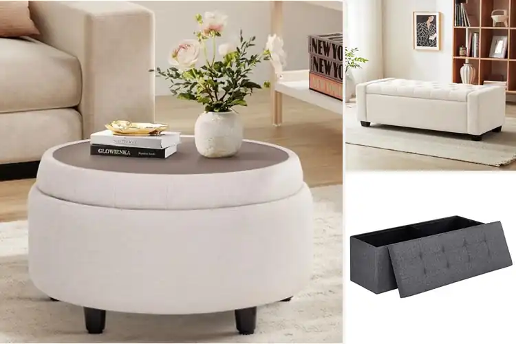 Detailed view of Best Living Room Ottomans: Style, Comfort & Storage Picks