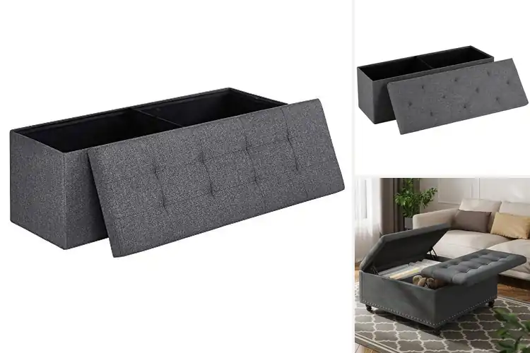 Detailed view of Best Living Room Storage Solution Ottoman