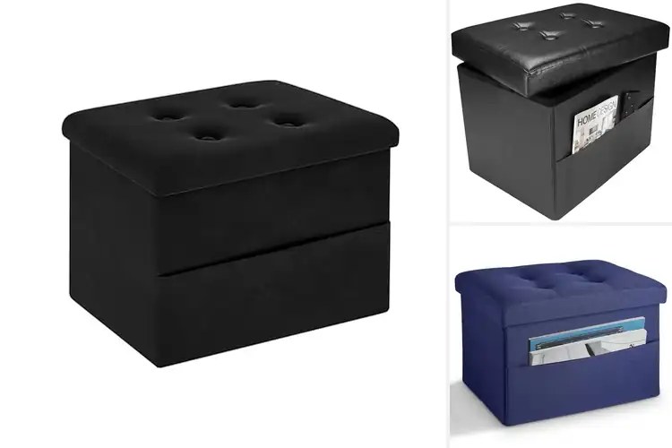 Detailed view of Best Storage Ottoman With Side Pocket