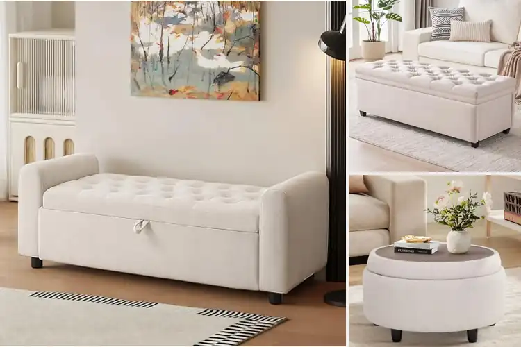 Detailed view of Best Storage Ottomans For Living Rooms