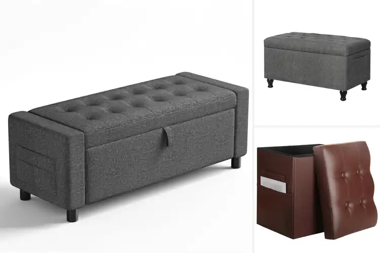 Detailed view of Best Storage Ottomans With Side Pockets