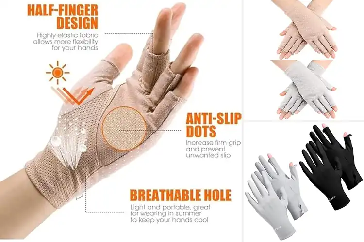 Detailed view of Best Sun Protection Gloves