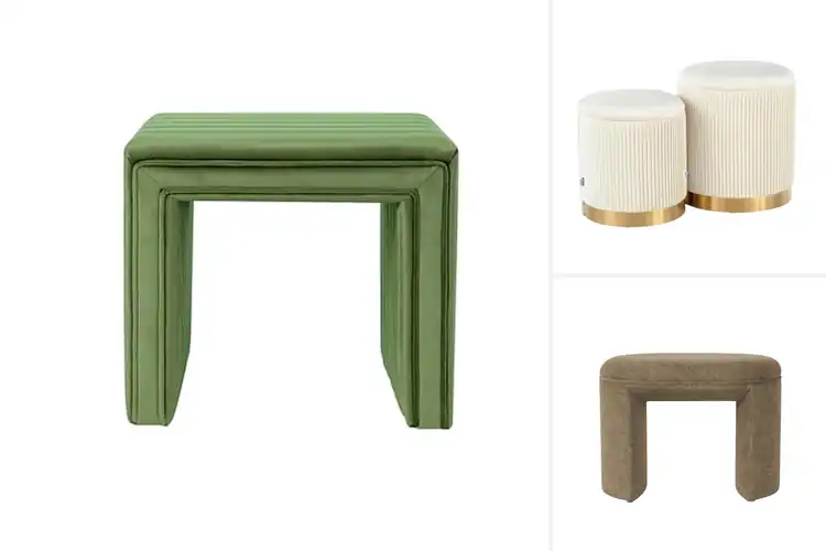 Detailed view of Best Velvet Home Ottomans