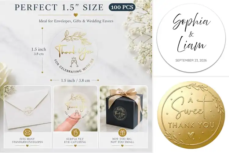 Detailed view of Best Wedding Favor Seals for Elegant, Memorable Gifts