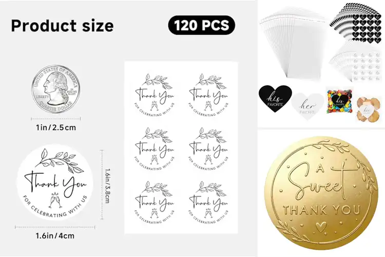Detailed view of Best Wedding Favor Stickers