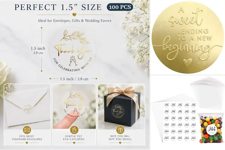 Detailed view of Best Wedding Gift Stickers for Elegant Personal Touch